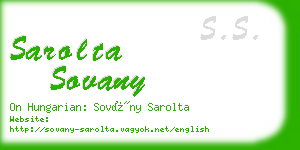 sarolta sovany business card